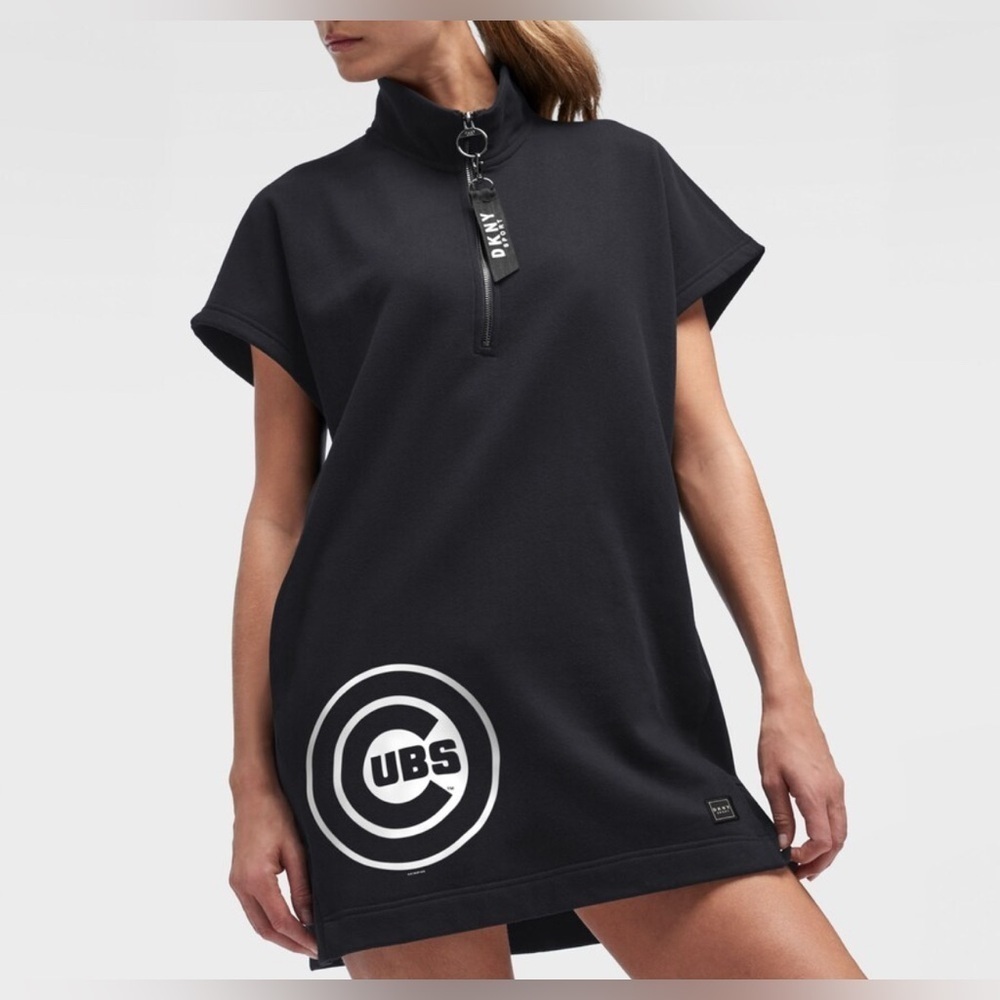 DKNY Sport MLB Cubs women’s size small Black sweatshirt dress